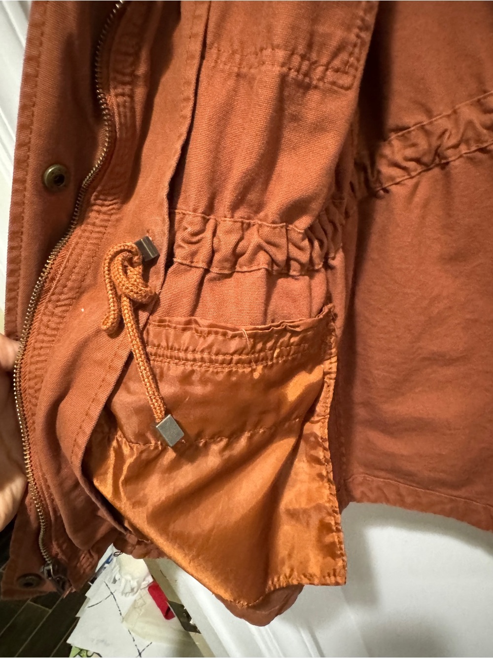 Universal Thread Rust Orange Hooded Utility Jacket - Picture 5 of 6